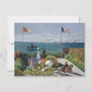 Cartão Postal Jardim em Sainte- Adresse, Pintura Famosa