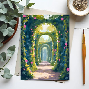Cartão Postal Jardim Encantado   Pintura do Arco Floral
