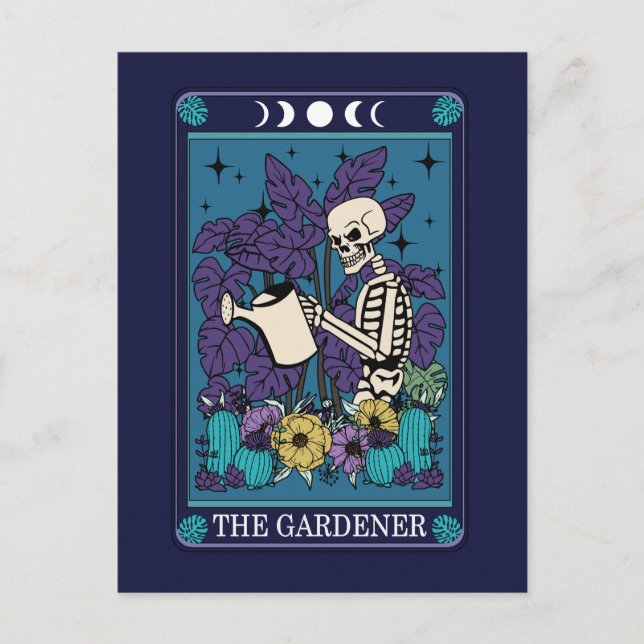 Cartão Postal Jardim Engraçado Tarot (Frente)