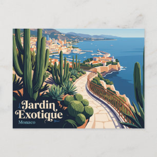 Cartão Postal Jardim Exótico Mônaco