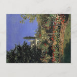 Cartão Postal Jardim Florestal Em Sainte Adresse - Claude Monet<br><div class="desc">Mostre às pessoas seu estilo e refinamento com esta reprodução de uma bela peça de arte intitulada "Jardim Florido em Sainte Adresse",  de Claude Monet. Paisagem representando um jardim com flores. Pintou cerca de 1900.</div>