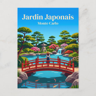 Cartão Postal Jardim Japonês Mônaco