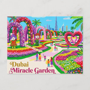 Cartão Postal Jardim Milagroso de Dubai Emirados Árabes Unidos