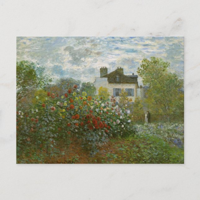 Cartão Postal Jardim Monet em Argenteuil Fine Art (Frente)