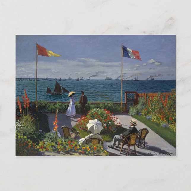 Cartão Postal Jardim Monet na Pintura Sainte-Adresse (Frente)