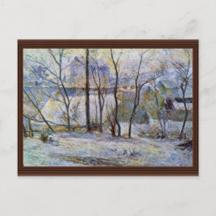 Cartão Postal Jardim Na Neve Por Gauguin Paul (Melhor Qualidade)