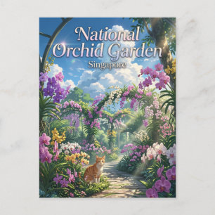 Cartão Postal Jardim Nacional de Orquídeas, Singapura Singapura