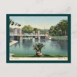 Cartão Postal Jardim Público, Boston 1905 Vintage