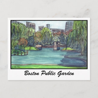 Cartão Postal Jardim público de Boston