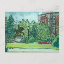 Cartão Postal Jardim público de Boston