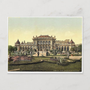Cartão Postal Jardim público e casino, Viena, Austro-Hunga