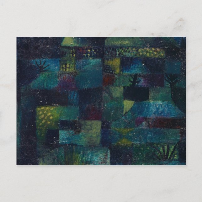 Cartão Postal Jardim Terraceado, 1920 por Paul Klee (Frente)