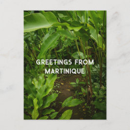 Cartão Postal Jardim tropical da Martinica, viagem