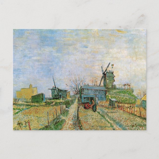 Cartão Postal Jardim Vegetal em Montmartre por Vincent van Gogh (Frente)