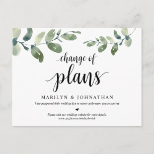 Cartão Postal Jardim Verde, Mudança de Planos, Adiado