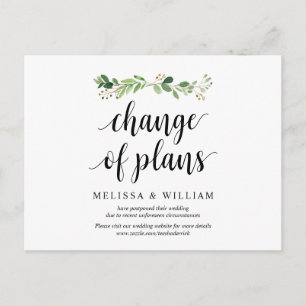 Cartão Postal Jardim Verde, Mudança de planos, Adiado