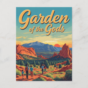Cartão Postal Jardim Vintage do Viagem do Gods Colorado