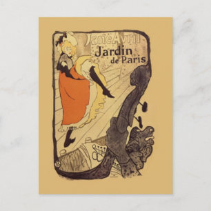 Cartão Postal Jardin de Paris - Toulouse-Lautrec