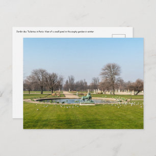 Cartão Postal Jardin des Tuileries in Winter - Paris