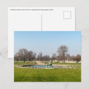 Cartão Postal Jardin des Tuileries no inverno - Paris
