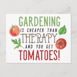 Cartão Postal Jardinagem é melhor que tipografia de terapia