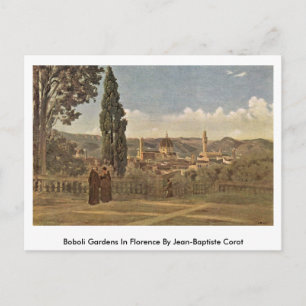 Cartão Postal Jardins Boboli Em Florença Por Jean-Baptiste Coro