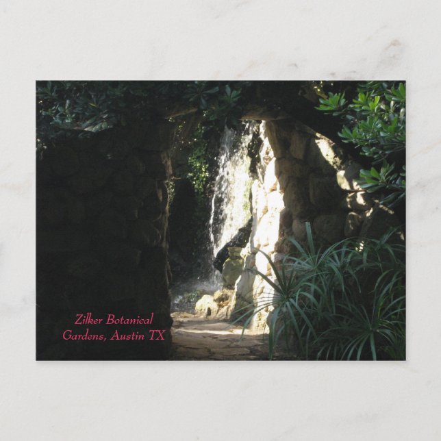 Cartão Postal Jardins Botânicos Zilker, Austin TX (Frente)