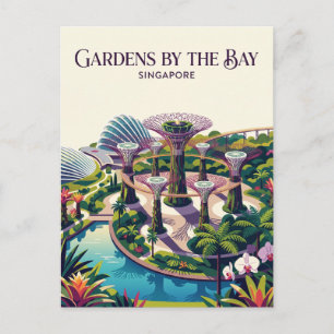 Cartão Postal Jardins da Baía Singapura
