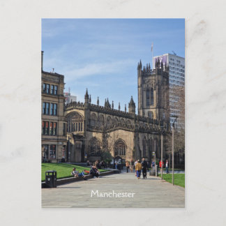 Cartão Postal Jardins da Catedral de Manchester