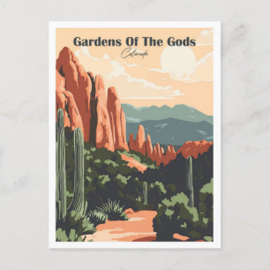 Cartão Postal Jardins da ilustração do Viagem do Gods Colorado