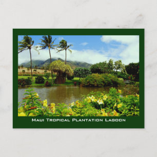 Cartão Postal Jardins da Lagoa da Plantação Tropical de Maui