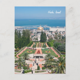 Cartão Postal Jardins de Bahá'í de Haifa, Israel