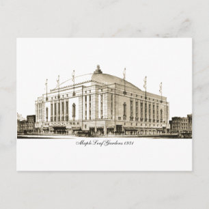 Cartão Postal Jardins de Folha de Maple 1931