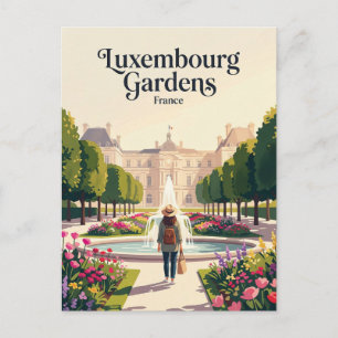 Cartão Postal Jardins de Luxemburgo França