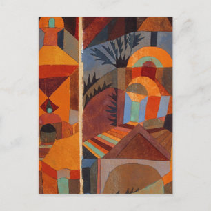 Cartão Postal Jardins do Templo de Klee, Abstrato Colorida