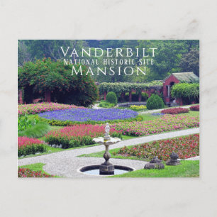 Cartão Postal Jardins Formais de Mansão Vanderbilt, Hyde Park,