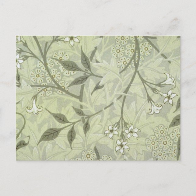 Cartão Postal Jasmim Botânico Vintage Antigo William Morris (Frente)