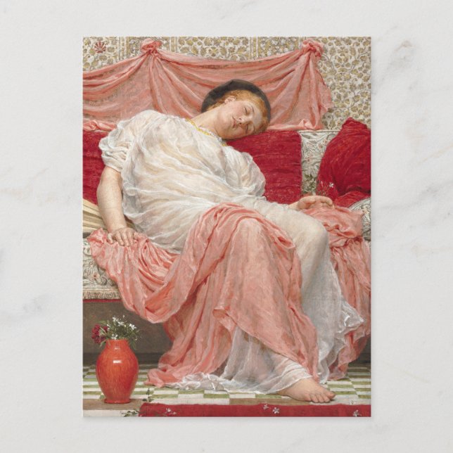 Cartão Postal Jasmine por Albert Joseph Moore, Bela Arte Vitoria (Frente)