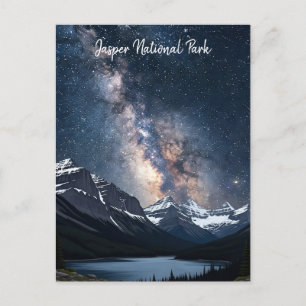 Cartão Postal Jasper National Park Canada à noite