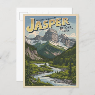 Cartão Postal Jasper Nationla Park Alberta canada presentes de v