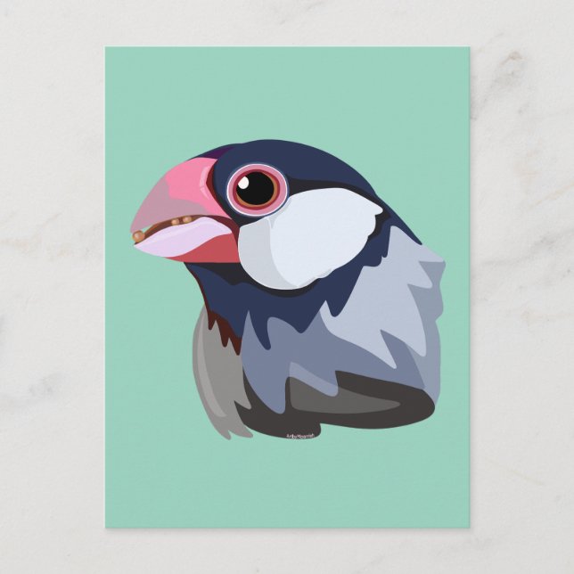 Cartão Postal Java Sparrow — simplificado (Frente)