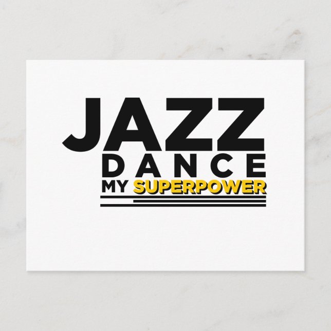 CARTÃO POSTAL JAZZ DANCE MINHA SUPERPOTÊNCIA (Frente)