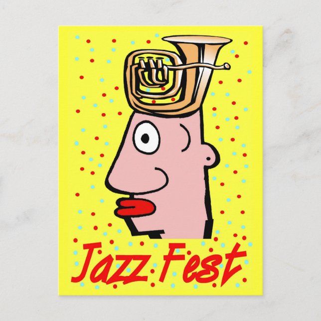 Cartão Postal Jazz Fest Tuba Head (Frente)