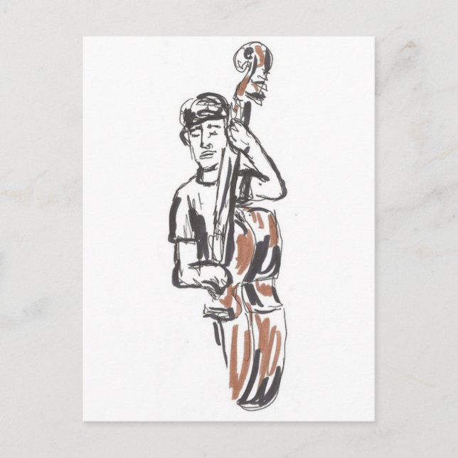 Cartão Postal Jazz Musico (Frente)