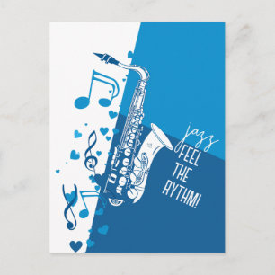 Cartão Postal Jazz sente o ritmo