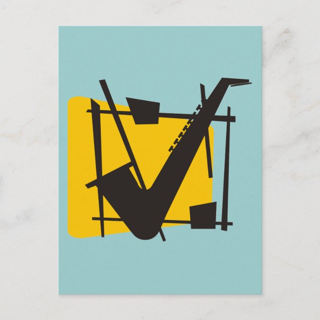 Cartão Postal Jazzy Sax (Frente)