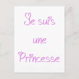 Cartão Postal Je suis une princesse