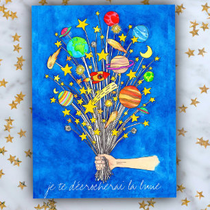 Cartão postal Je te décrocherai la lune, por Nic