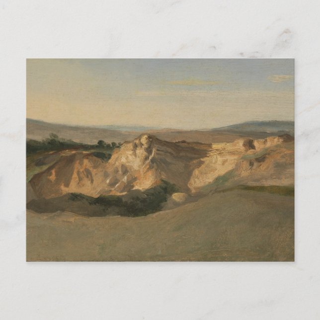 Cartão Postal Jean-Baptiste-Camille Corot - Paisagem Italiana (Frente)