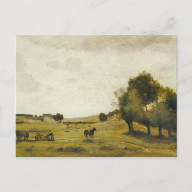 Cartão Postal Jean-Baptiste-Camille Corot - Vista perto de Epern (Frente)